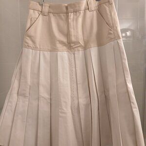 Rag & Bone Brooke two toned pleated leather skirt